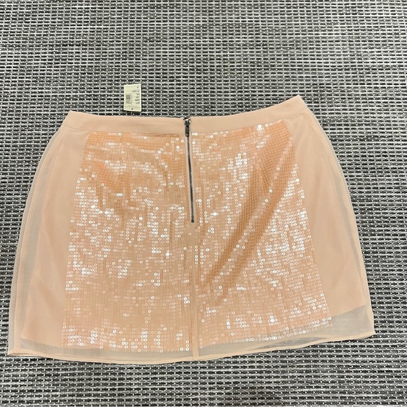 NWT American Eagle Outfitters Pink Sequin Skirt Size 14 - Picture 5 of 7